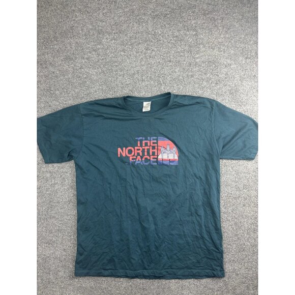 The North Face Other - North Face Shirt Mens 2XL Green Graphic Logo Angkor Wat Temple Cotton Tee